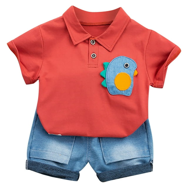 Toddler Boy Clothes Little Boys Summer Outfits Short Sleeve Shirt and Shorts,Toddler Kids Baby