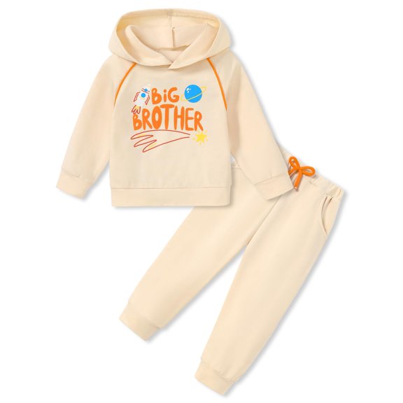 Toddler Boy Clothes Outfits Long Sleeve Hoodie Cartoon Pattern Sweatshirt Pants Set 2PCS Baby Boys Fall Winter Sweatsuit 1-5T