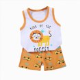 thumbnail image 1 of Toddler Boy Clothes Outfits Short Summer Sleeve Letters Printed Shirt Shorts Sets 2PC Little Boy Clothing 6-12 Months 12-24 Months 2t 3t 4t 5t 6t 7t 8t 9t Children 18-24 Months, 1 of 7