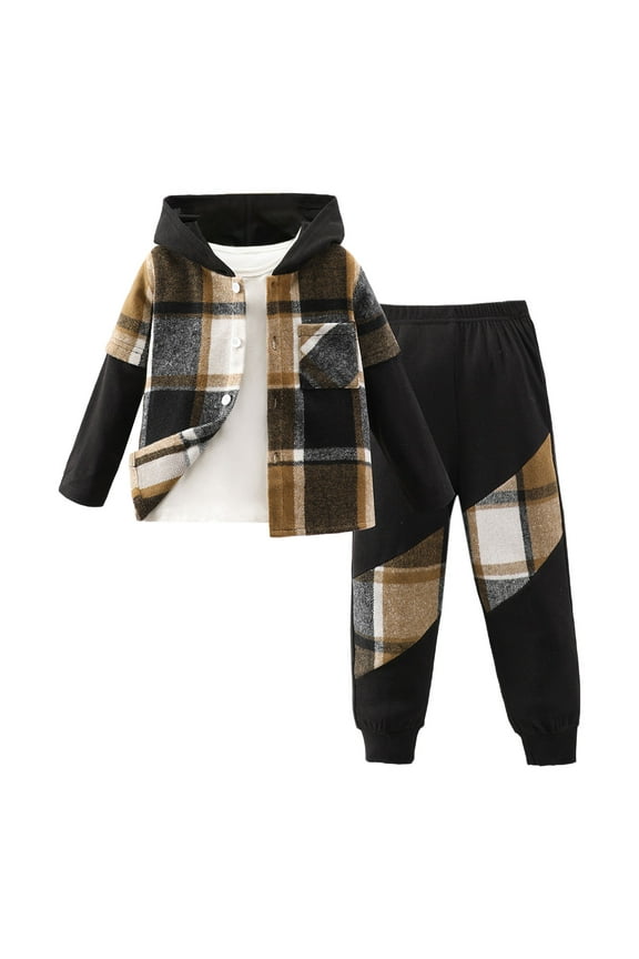 Toddler Boy Clothes Set Long Sleeve Prints Tops Pants Kids 2Pcs Set Outfits Kids Fall Winter Clothes,Size 3 Years-4 Years