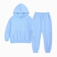 thumbnail image 1 of Toddler Boy Clothes Sets Long Sleeve Round Neck Sweatshirts Casual Pants Sets Fall Winter Outfits for Boy 6-12 Months 12-24 Months 2T 3T 4T 5T 6T 7T 8T 9T Children(Sky Blue,3-4 Years), 1 of 3
