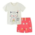 thumbnail image 1 of Toddler Boy Clothes Short Sleeve Prints T Shirt Tops Shorts Sets Outfits,2-Piece,Size 18 Months-24 Months, 1 of 6