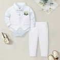 thumbnail image 1 of Toddler Boy Clothes Suit Button Down Shirt Vest Baby Boys' Christening Clothing Baby Boy Clothes 12-24 Months, 1 of 7