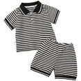 thumbnail image 1 of Toddler Boy Clothes Summer Outfit Sleeveless T-Shirt Tank Tops Casual Elastic Shorts 2Pcs Set Cartoon Print 2PCS Set Short Sets Set Dailywear Set (3-4 Years,Black) Boy Summer Sleeveless Tank Tops Set, 1 of 9