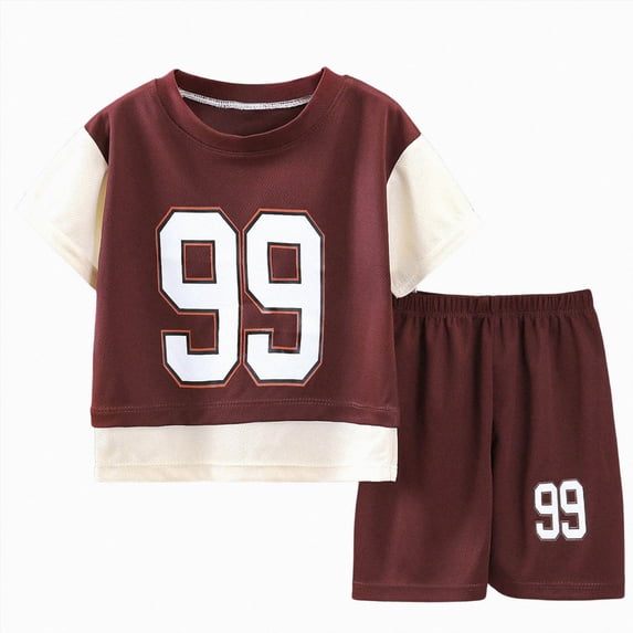 Toddler Boy Clothes Summer Outfits Short Sleeve T-Shirt Shorts Set Summer Clothes Set 6-12 Months 12-24 Months 2t 3t 4t 5t 6t 7t 8t 9t Children 4-5 Years