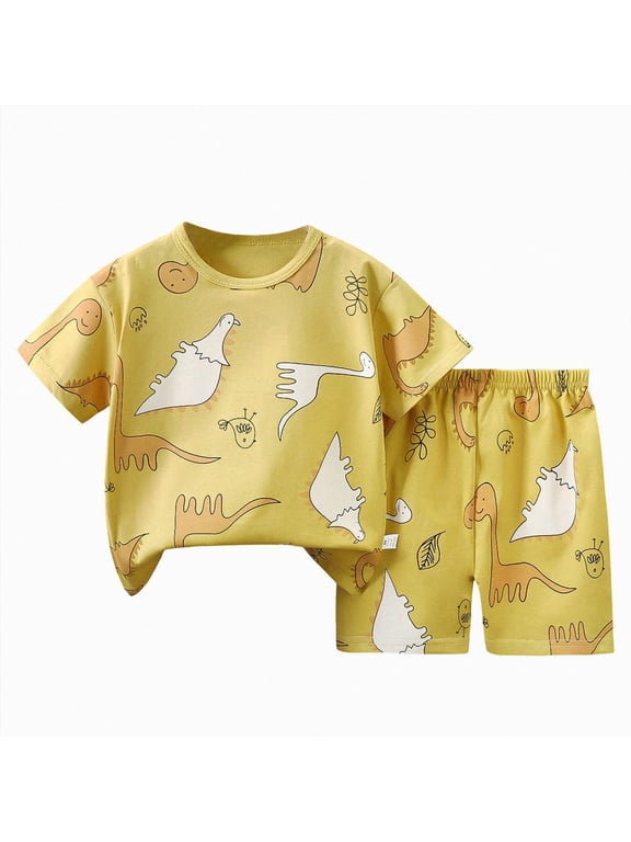Toddler Boy Clothes Toddler Baby Boy 2T 3T 4T Play Clothes 2Pcs Outfits Short Sleeve Tee and Shorts Color Block Stripe Casual Baby Boy Outfits