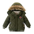thumbnail image 1 of Toddler Boy Coats Jacket Hooded Fashion Kids Warm Outerwear for Boys Fall Winter Clothes, 1 of 7