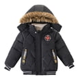 thumbnail image 1 of Toddler Boy Coats Jacket Hooded Fashion Kids Warm Outerwear for Boys Fall Winter Clothes, 1 of 8