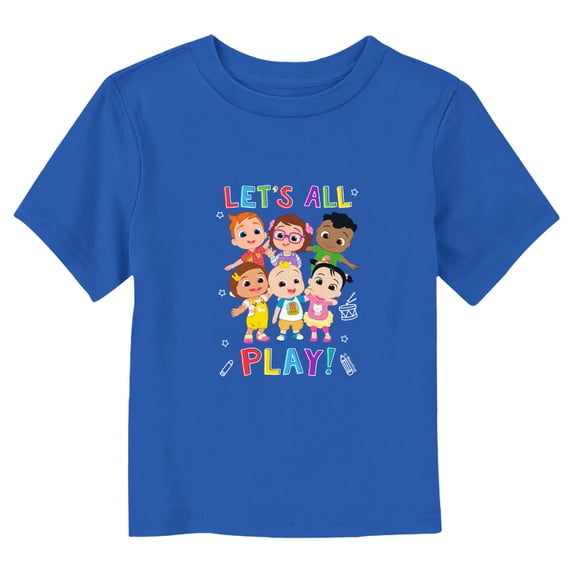 Toddler's CoComelon Let's All Play Friends Graphic Tee Royal Blue 2T