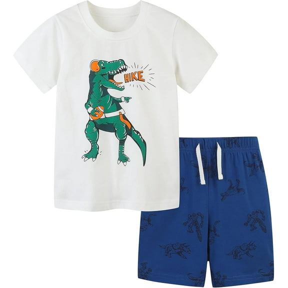 Toddler Boy Cotton Summer Short Sleeve T-Shirt and Short Set