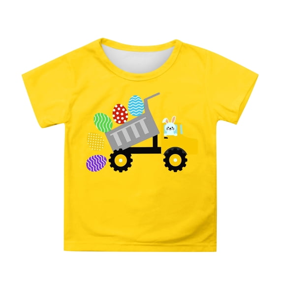 Toddler Boy Easter Fashion Comfy Brown Flowers Bunny Easter Story Tshirt Boys Funny Short Sleeve T-Shirt Clothes Girls Tees Outfit