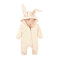 thumbnail image 1 of Toddler Boy Easter Outfit Toddler Boy Bunny Hooded Bodysuit Onesie with Zipper Spring Clothes, 1 of 9