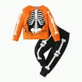 thumbnail image 1 of Toddler Boy Fall Clothes Boys Autumn Winter Graphic Long Sleeve Elastic Waist 0 6 12 18 24 Months 2T 3T Party Wear Set 2-Pieces, 1 of 6