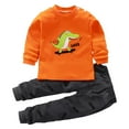 thumbnail image 1 of Toddler Boy Fall Outfits Cute Printed Pullover Tops and Pants Cotton Loungewear Fashion 2 Piece Girls' Clothing Sets 3M-7Y, 1 of 5
