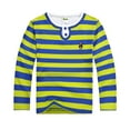thumbnail image 1 of Toddler Boy Fall Shirts 4t Crew Neck Striped Button Closure Long Sleeve Shirts for Toddler Boys Comfy Preppy Tops Toddler Baby Boy Clothes 13-14 Years（Light Green）, 1 of 4