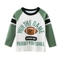 thumbnail image 1 of Toddler Boy Fall Shirts 4t Dinosaur Print Casual Long Sleeve Top T-Shirts Crewneck Blouse Tops Cute Baby Boy Clothes Green,130, 1 of 3