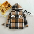 thumbnail image 1 of Toddler Boy Flannel Plaid Shirt Kids Long Sleeve Button Down Jacket Lapel Pocket Top Regular Fit Casual Fall Clothes Winter Coats For Kids, 1 of 9