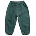 thumbnail image 1 of Toddler Boy Girl Basic Plain Summer Fall Comfy Cotton Linen Long Pants, 1 of 5