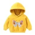 thumbnail image 1 of Toddler Boy Girl Cute Hoodies Solid Color Long Sleeve Hooded Sweatshirt Top Fall Winter Hoodie Clothes Girl Oversize Sweatshirts Yellow 3Y, 1 of 5