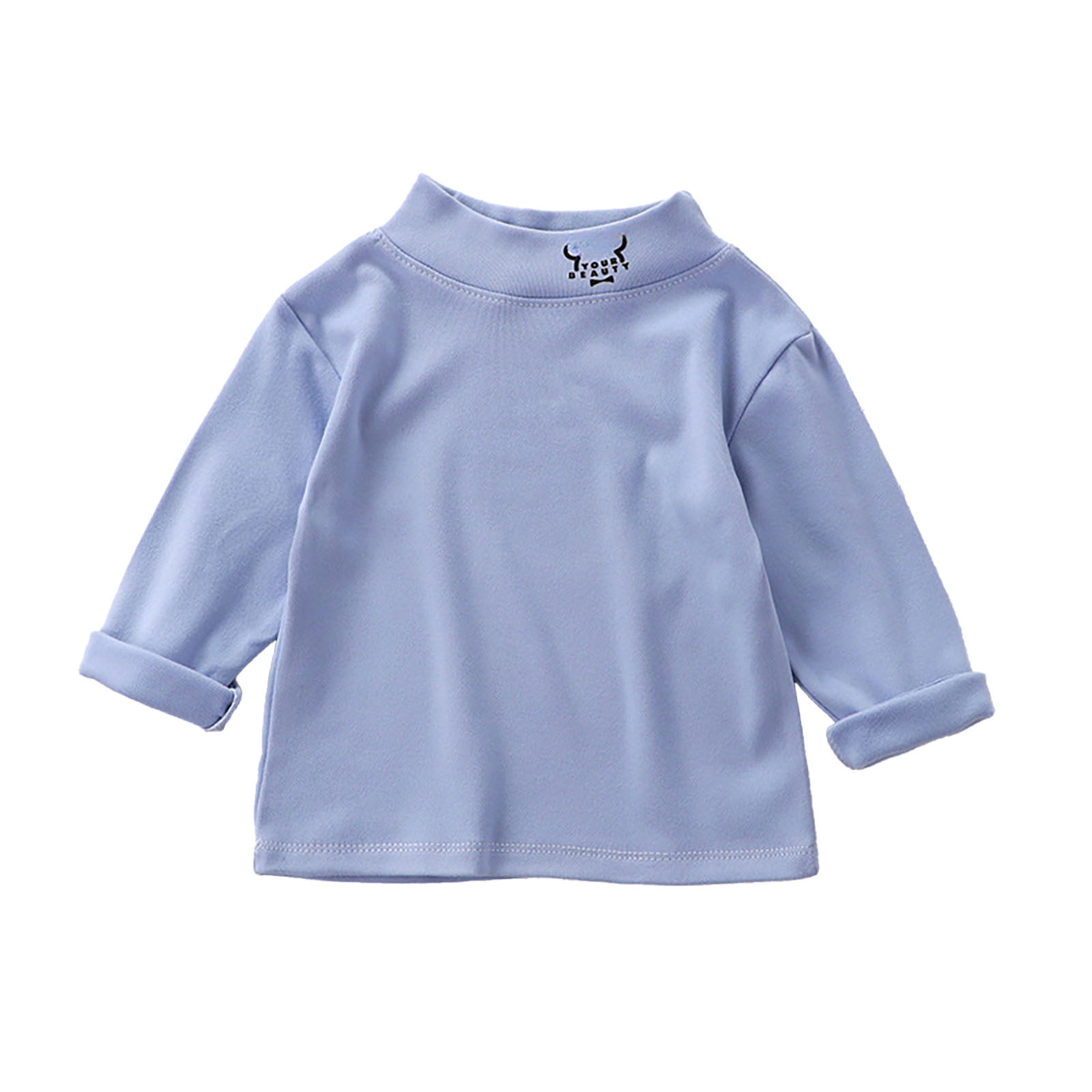 Long Sleeve Toddler Shirt Girls Long Tee Plain Colored Toddler Pullover ...