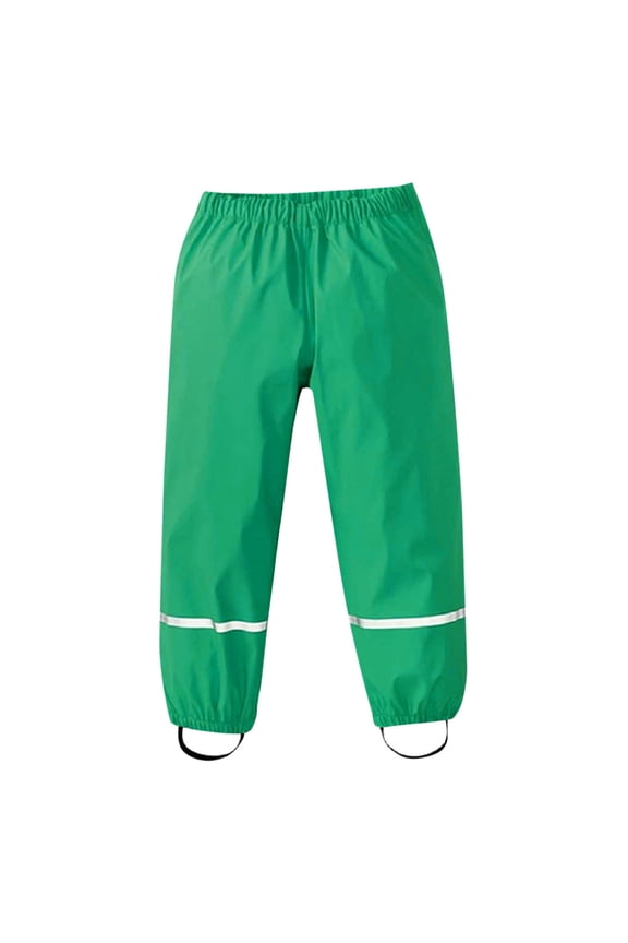 Toddler Boy Girl Rain Pants Elastic Waist Jogger Pants Child Outdoor Rainy Day Durable Windproof Trousers