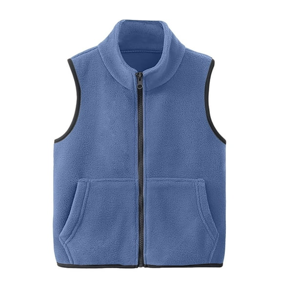 Toddler Boy Girl 𝐏olar Fleece Vest Full Zip Sleeveless Waistcaot Kids Fall Winter Warm Thick Windproof Outerwear Jacket Coat