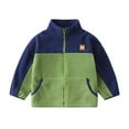 thumbnail image 1 of Toddler Boy Jacket 3T Kids Thick Fuzzy Casual Long Sleeve Coat Children's Spring and Autumn Fashion Autumn Baby Top Z0B-Green, 4-5 Years, 1 of 1