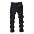 thumbnail image 1 of Toddler Boy Jeans Distressed Denim Pants Winter Casual Street Fashion Trousers for Big Kids Comfortable Joggers Black 9 Years-10 Years, 1 of 7