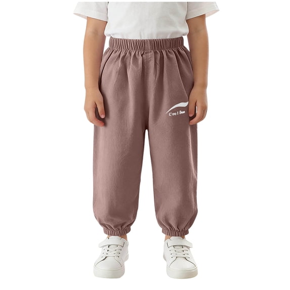 Toddler Boy Joggers Pull-On Adjustable Casual Relaxed Children's Jogger Active Athletic Preppy Outdoor Soft Teenage Trousers
