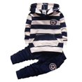 thumbnail image 1 of Toddler Boy Kids Long Sleeve Striped Hooded Sweatshirt + Trousers Two-piece Suit, 1 of 1