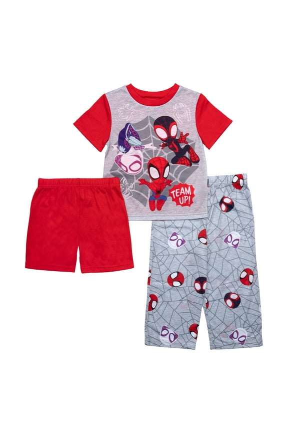 Character Toddler Top, Pants and Shorts Pajama Set, 3-Piece, Sizes 12M-5T