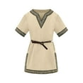 thumbnail image 1 of Toddler Boy Knight Tunic V Neck Reto Solid Color Halloween Tops Personality Boy Clothes, 1 of 2