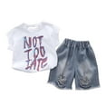 thumbnail image 1 of Toddler Boy Outfit Set Letter Short Sleeve Shirt Tee Shorts Set Pullover Summer Outfit 2-3 Years Baby Boy Clothes Cute&nbsp;Boy&nbsp;Clothing, 1 of 3