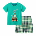thumbnail image 1 of Toddler Boy Outfit Sets Easter Coton Tops Tees Shorts Boys Performance Suit,Mint Green,3Y, 1 of 9