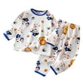 thumbnail image 1 of Toddler Boy Outfit Sets Long Sleeve Pajama Home Sleepwear Ideal Relaxation Outdoor Clothes,White5,150, 1 of 9