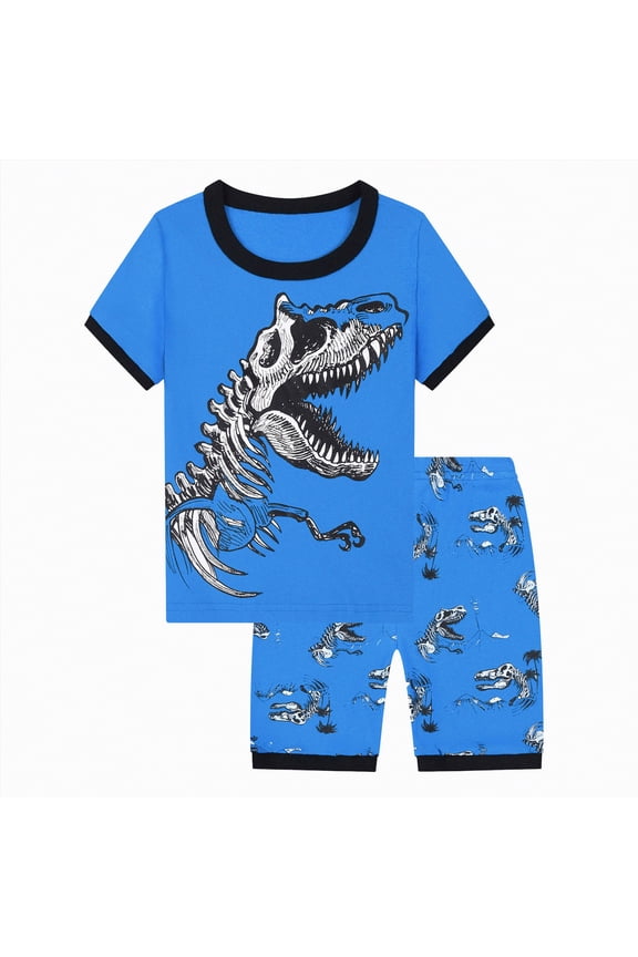 Toddler Boy Outfits Baby Boys Kids Unisex Summer Cotton Color Block Printed Short-sleeved Running Suit 18-24 Months 2t 3t 4t 5t 6t T-Shirt Tops+Shorts Casual Two Pieces Set