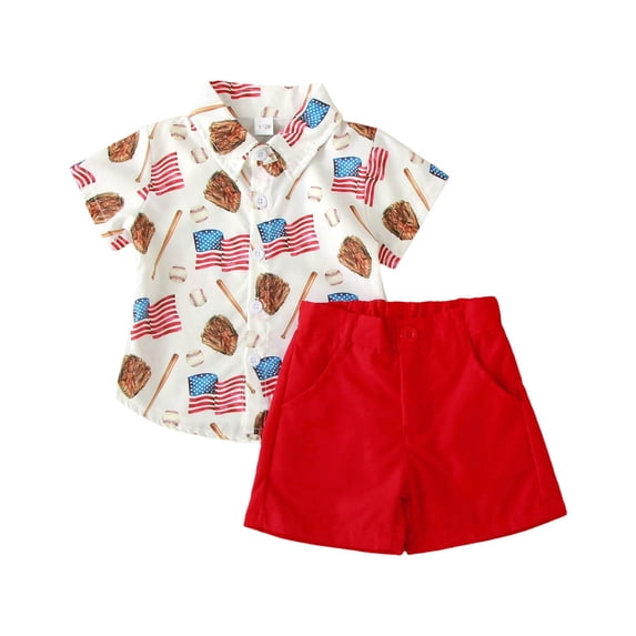 Toddler Boy Outfits Baby Boys Shorts Clothing Set Kids Spring Summer Cotton Cute Printed Short Sleeved Training 3 6 12 18 24 Months 3T Outfits&Set New Born Clothes for Twins 2PCS