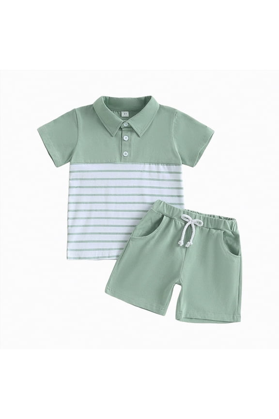 Toddler Boy Outfits Baby Clothes Set Kids Boys Summer Button Sleeveless Beach 0 6 12 18 24 Months 2T 3T Shirt Shorts Crew Tank Tees+Shorts 2PCS