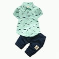 thumbnail image 1 of Toddler Boy Outfits Baby Set Child Kids Spring Summer Cotton Loose Printed Sleeveless Beach 0 3 6 12 18 24 Months Tank Tops And Shorts With Pockets T-Shirts Elastic Waist 2Pcs 2-Piece, 1 of 3