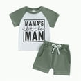 thumbnail image 1 of Toddler Boy Outfits Clothes Children's Spring Summer Cotton Letter Printed Sleeveless Training 18-24 Months 2t 3t 4t 5t 6t Tshirt Shorts Shirt Set 2-Piece, 1 of 4