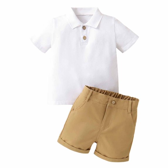 Toddler Boy Outfits Set Solid Shirt Short Sets Pullover Baby Boy Summer Outfits Baby Boy Outfits 2-3 Years Cute Boy Clothing