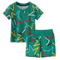 thumbnail image 1 of Toddler Boy Outfits Short Sleeve Cartoon Prints T Shirt Tops Shorts Kids Set Clothing Set,Size 2 Years-3 Years, 1 of 3