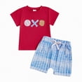 thumbnail image 1 of Toddler Boy Outfits Summer Clothes Kids Elastic Printed Short-sleeved Training 1t 2t 3t 4t 5t 6t Boys' Clothing Sets with Pocket 2PCS, 1 of 8