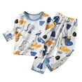 thumbnail image 1 of Toddler Girls Pajamas Long Sleeve Sleepwear Cute Pajamas Comfortable Breathable Adorable Lightweight Grey Outfit Sets Sizes 3-4 Years, 1 of 3