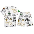 thumbnail image 1 of Toddler Boy Pajamas 2 Piece Christmas Diy Stylish Print Short Sleeve Crew Neck T-Shirt And Shorts Pjs for Boys Size 3-4 Years, 1 of 3