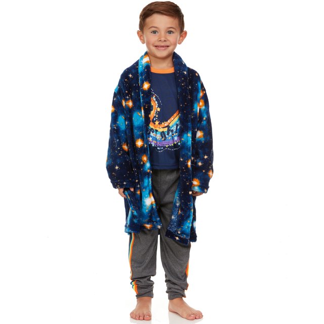 Toddler Boy Pajamas 3 Piece setToddler Long Sleeve Top and Pant, and Toddler ComfortableCozy