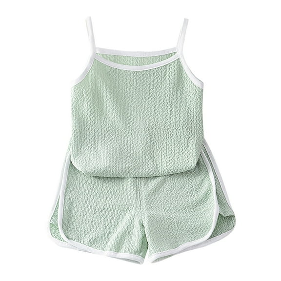 Toddler Boy Pajamas Set Solid Crewneck Top Trousers Summer Kid Sleepwear Toddler Pajamas 18-24 Months