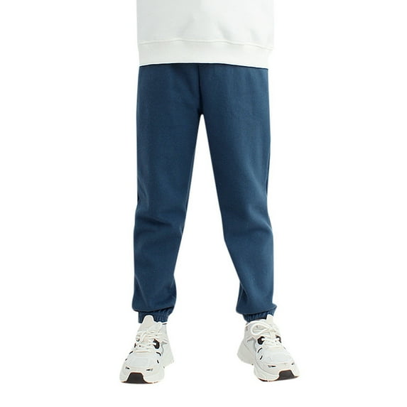 Toddler Boy Pants 2t Full-Zip Boys Sweatpants Size 10-12 Oversize Leisure Boys Trousers Size 10-12 with Zipper Pockets Dark Blue,6-7 Years