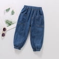 thumbnail image 1 of Toddler Boy Pants Size 2-3Y Kids Summer Tencel Lightweight Straight Leg Denim Jeans Breathable, 1 of 3