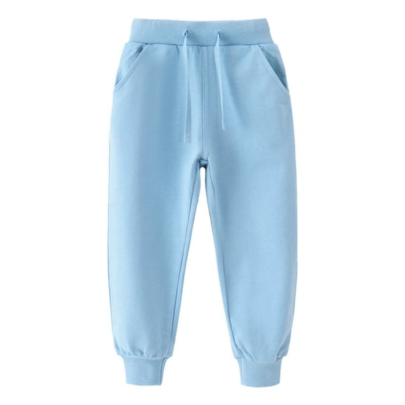 Boys' Jogger Sweatpants Solid Loose Trousers Long Pants Pure Sanitary Pants with Pockets for Toddler Boys 1-2 Years